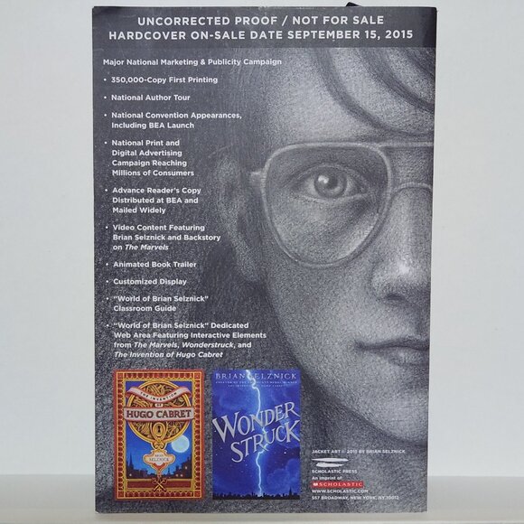 The Marvels Brian Selznick Signed Uncorrected Proof Paperback + Bookmark, Invite - Picture 3 of 10